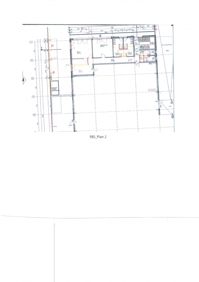 Grundriss Büro und Nebenräume OG